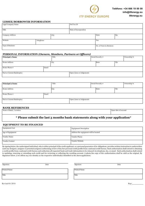 Formulario de aplicación (inglés)